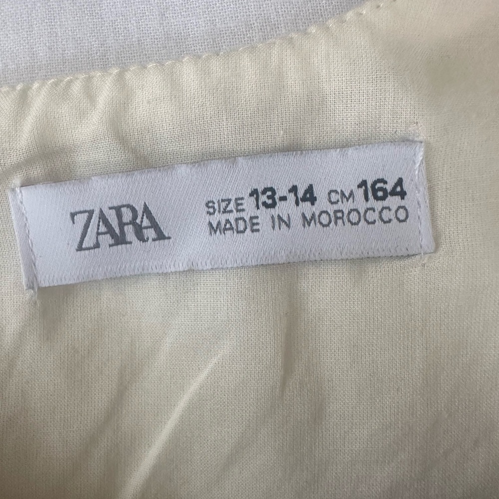 Zara Kids Cream Dress with Contrasting Bow - Picture 3 of 7